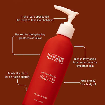 TUTTOFARE 'Not your regular body oil' Italian Sunset